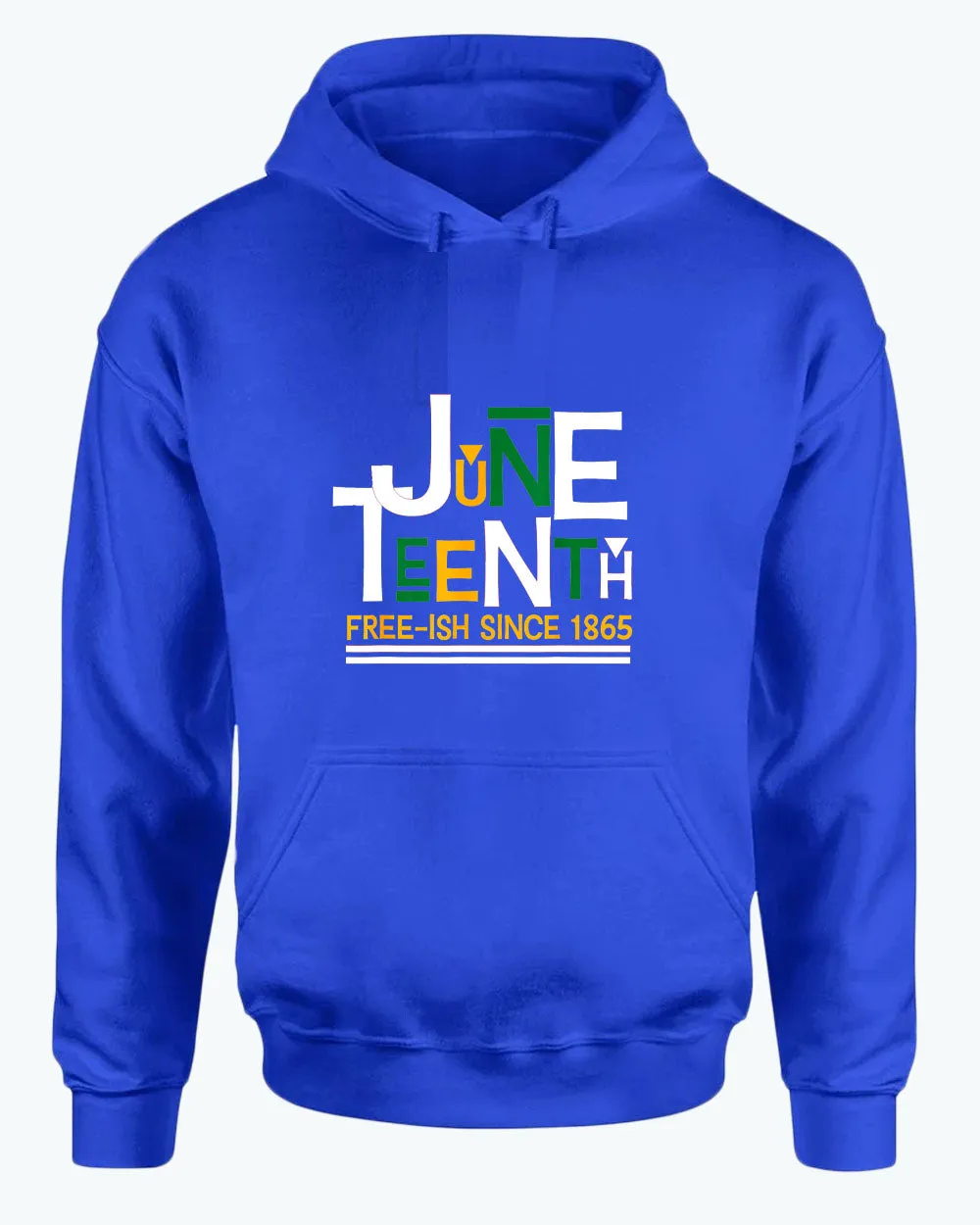Juneteenth free-ish since 1865 hoodie red blue