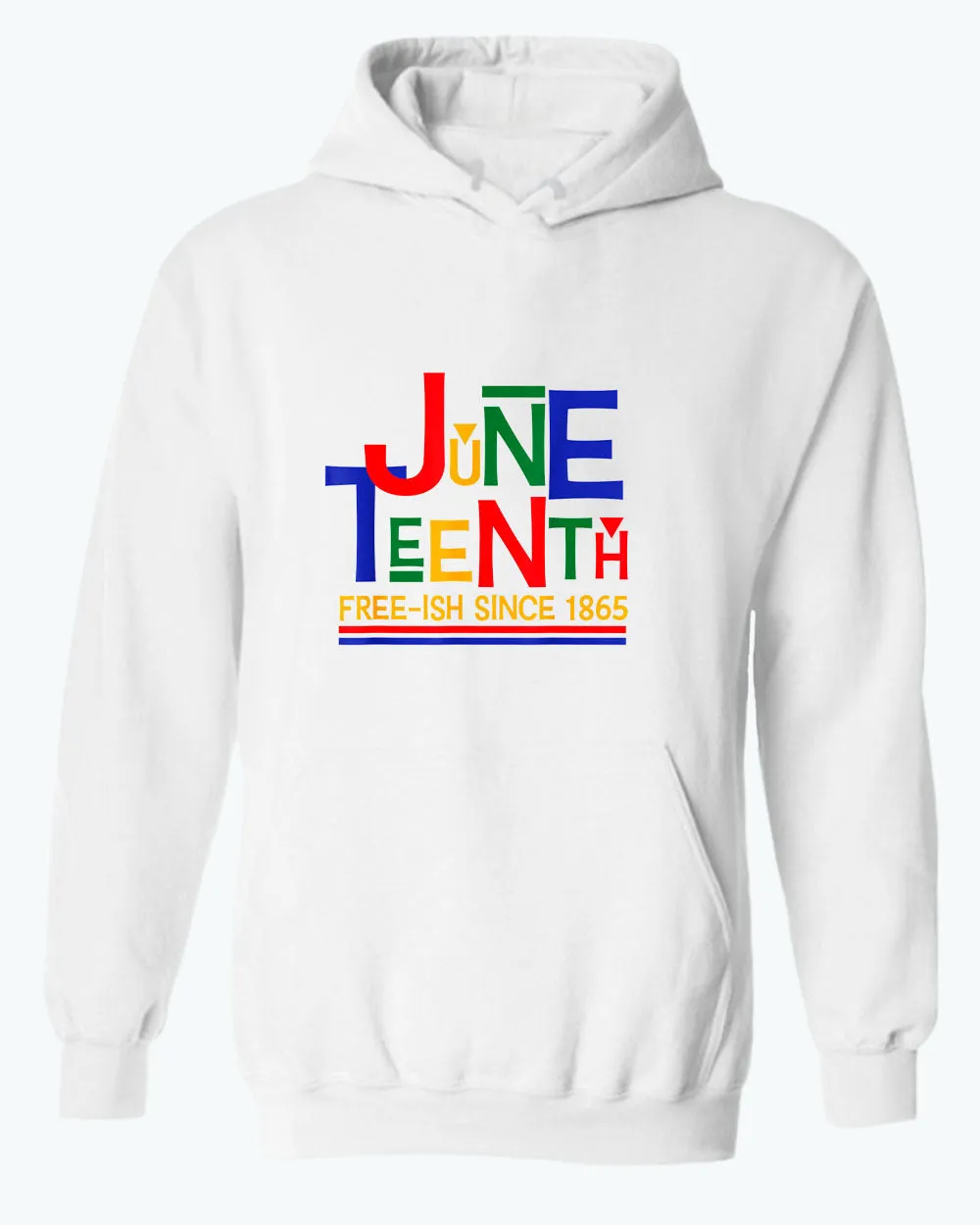 Juneteenth free-ish since 1865 hoodie red blue