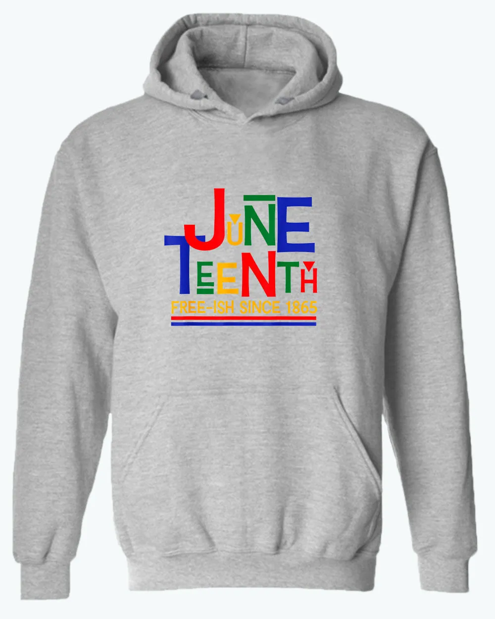 Juneteenth free-ish since 1865 hoodie red blue