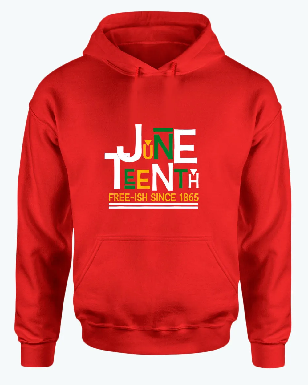 Juneteenth free-ish since 1865 hoodie red blue