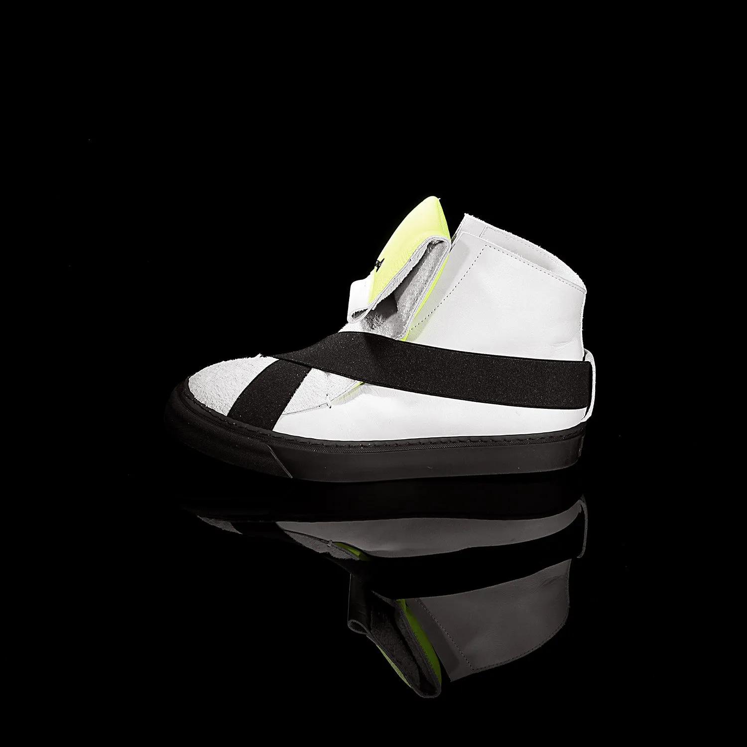 K6 / NEON WHITE / UNISEX LEATHER SNEAKER