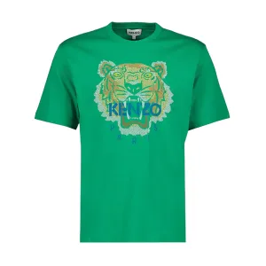 Kenzo Men's Relaxed Fit Cross Stitched Tiger T-Shirt