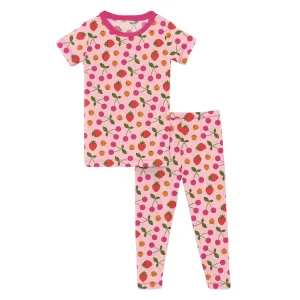 Kickee Pants Lotus Berries Print Short Sleeve Pajama Set