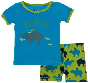 KicKee Pants Meadow Capybara S/S Pajama Set with Shorts