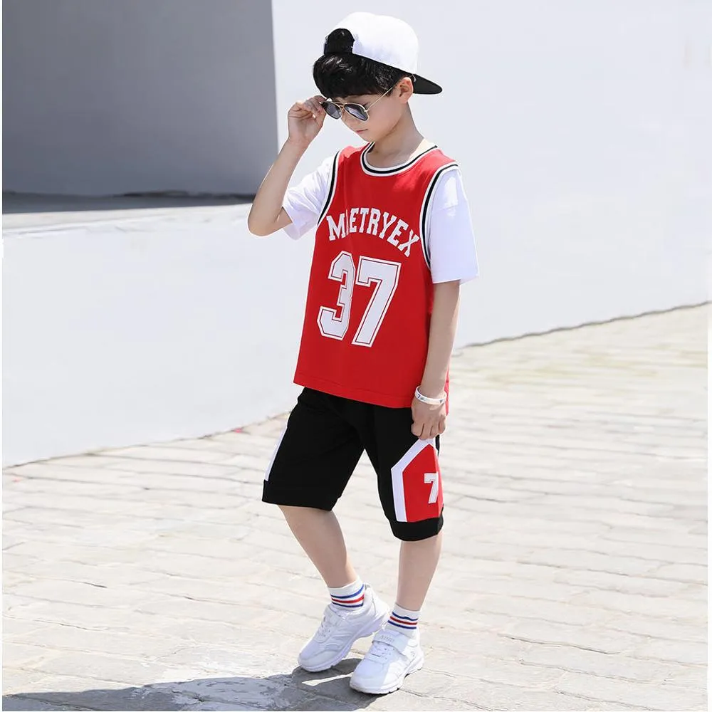 Kids Clothes Boy Sport Suits Teenage Summer Baby Boy Outfit Sets Short Sleeve T Shirt & Pants Casual 4 5 6 7 8 9 10 12 14 Years