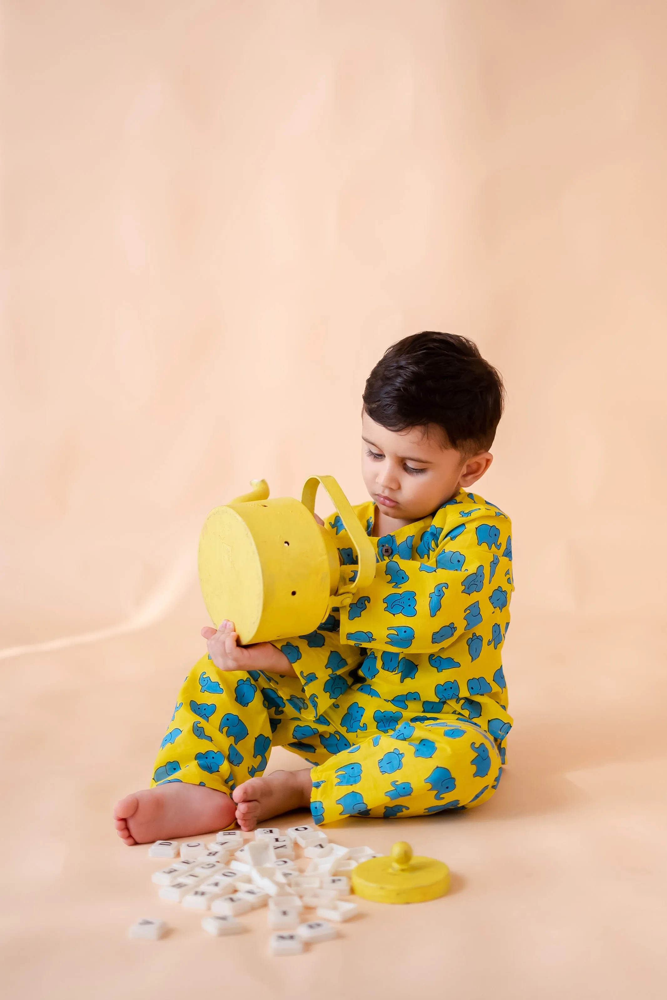 Klingaru Night Suit - Ellies on Yellow