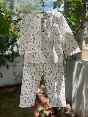 Klingaru Night Suit - Multicolor Dogs