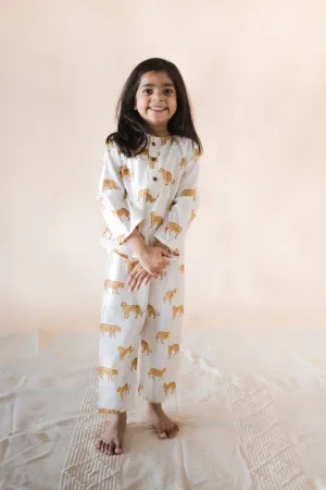 Klingaru Night Suit -  White Cheetah