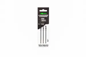 KORDA Kable Leadcore Leader Ring Swivel 50cm