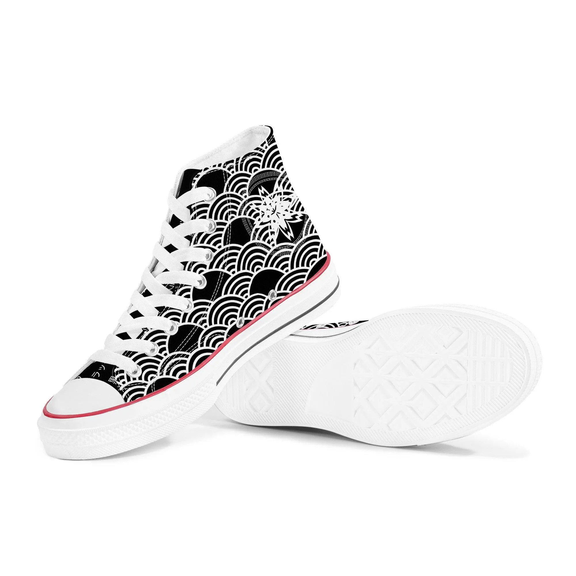 Kuro Nami - Black Wave High Top Shoes