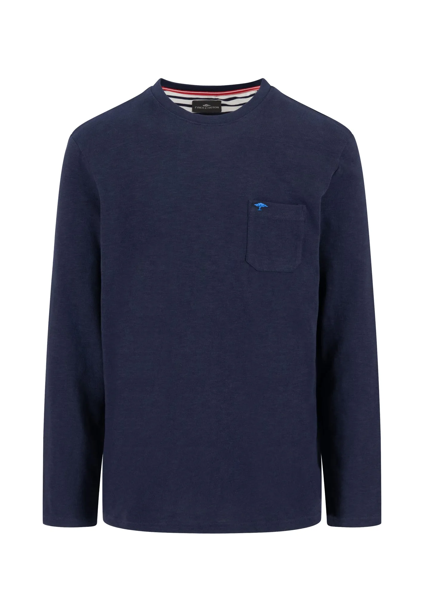 Langarmshirt mit Rundhalsausschnitt und Brusttasche