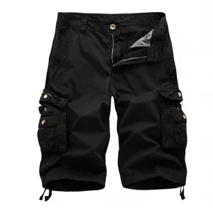 Leisure New Style Washed Solid Color Men's Shorts
