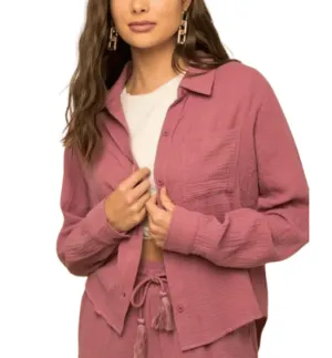 Lenae Button Front Top