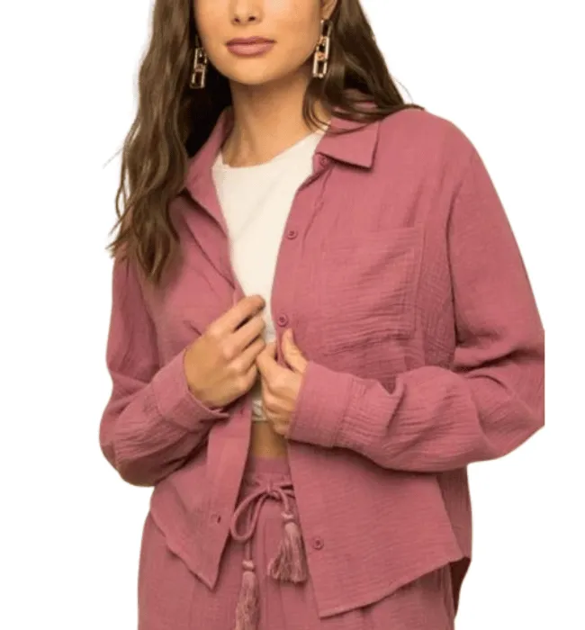 Lenae Button Front Top