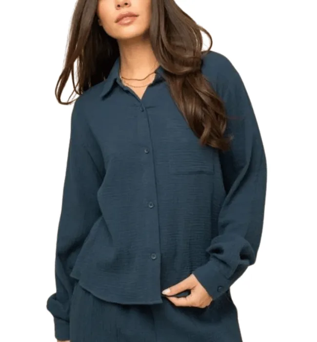Lenae Button Front Top