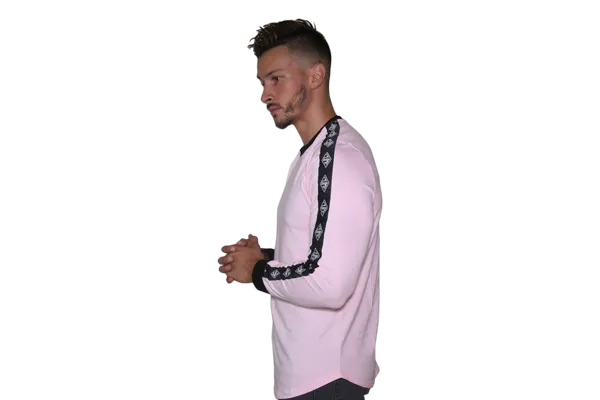 Lifestyle Long Sleeve: Pink (Black Sleeve Logo)