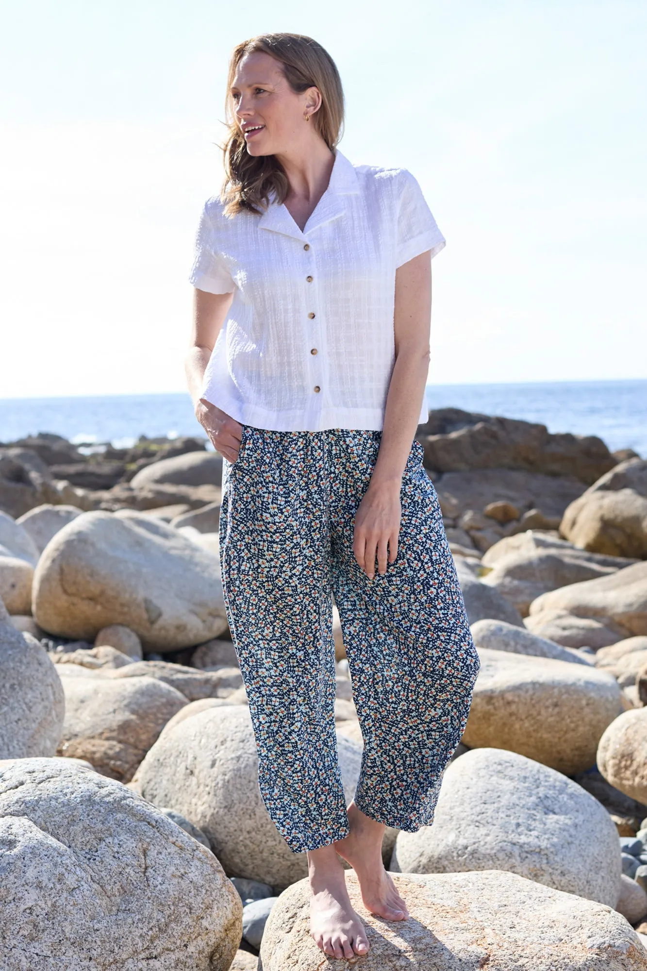 Lily & Me 18 White Check Seersucker Pippa Shirt