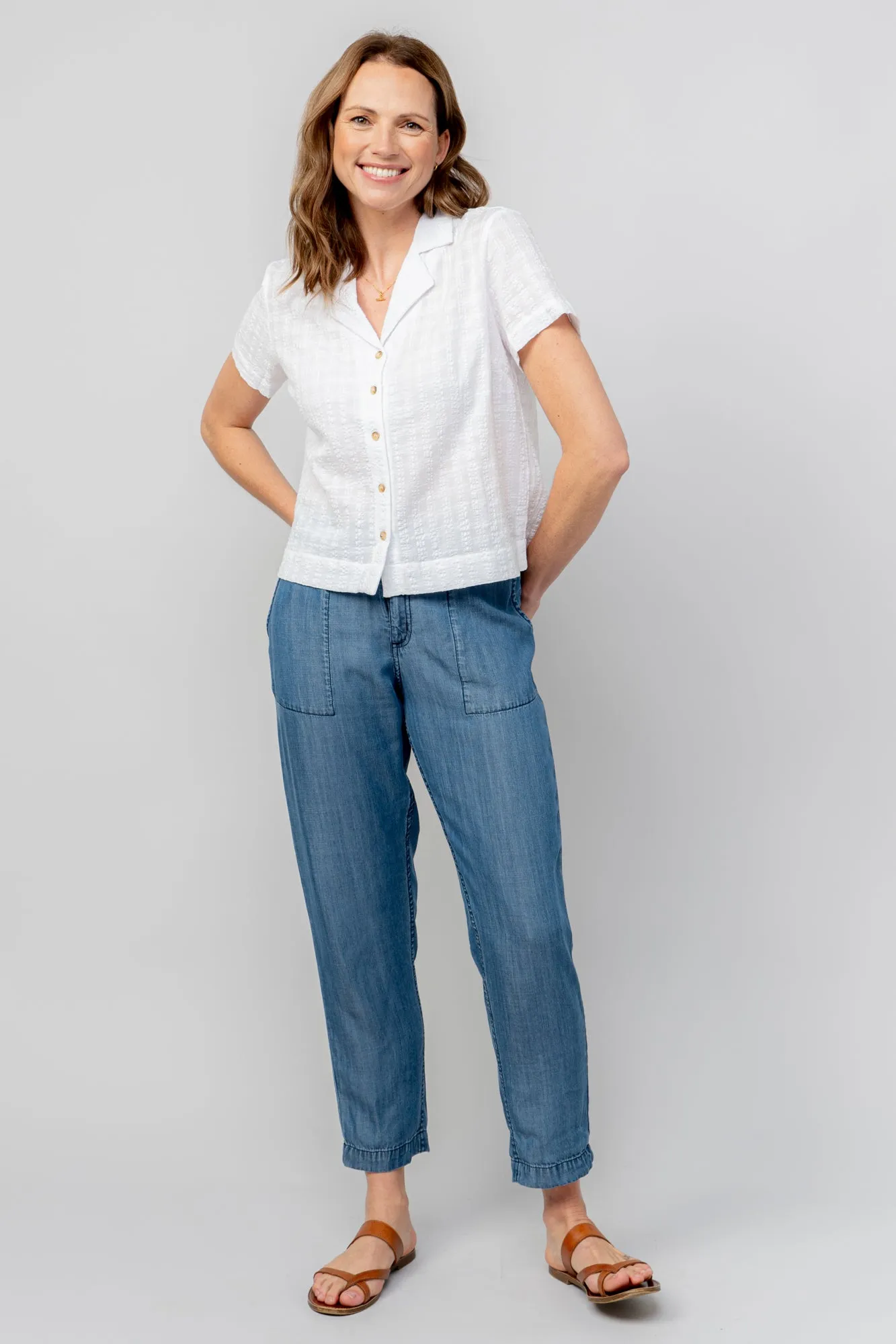 Lily & Me 18 White Check Seersucker Pippa Shirt