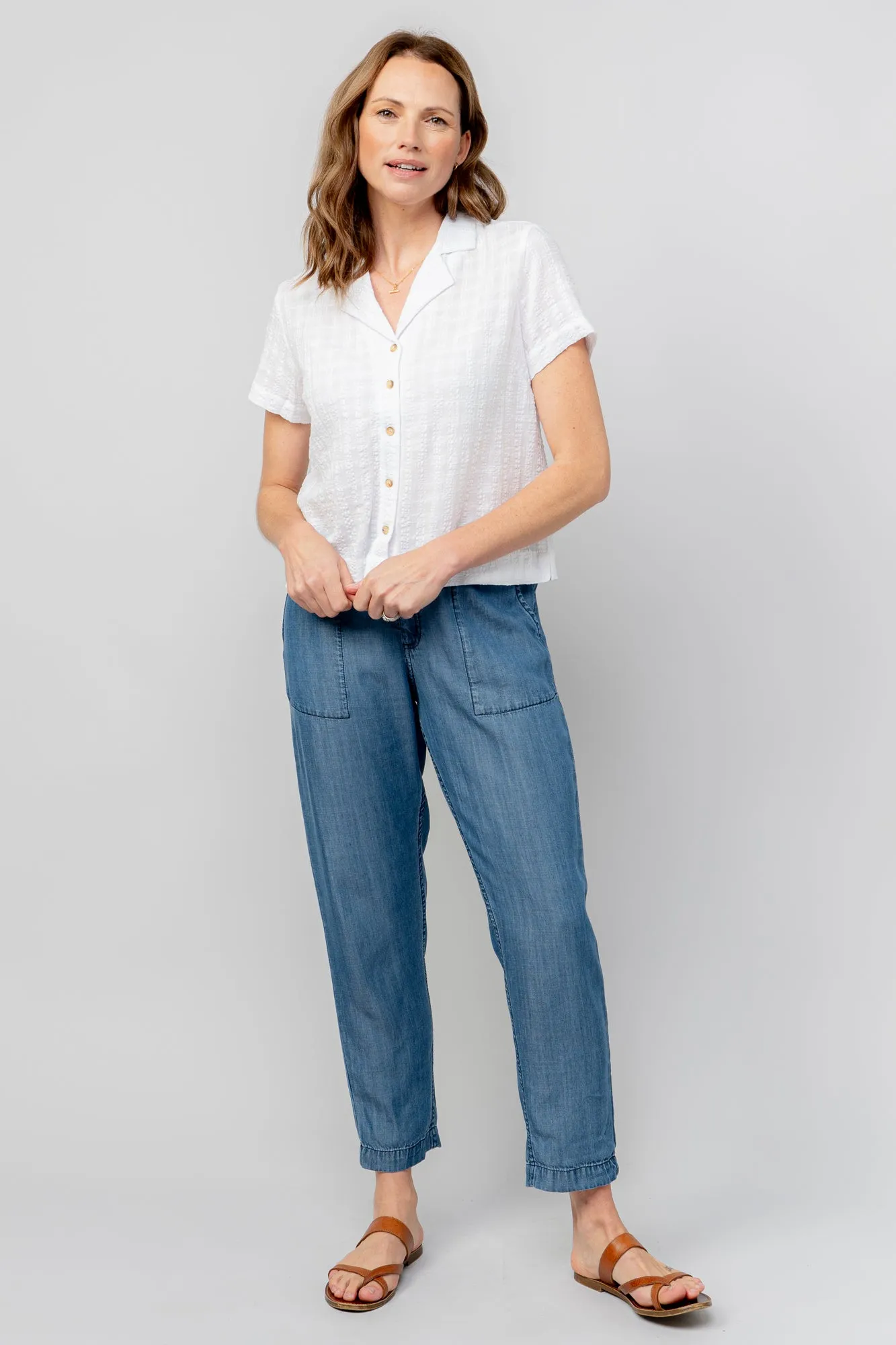 Lily & Me 18 White Check Seersucker Pippa Shirt