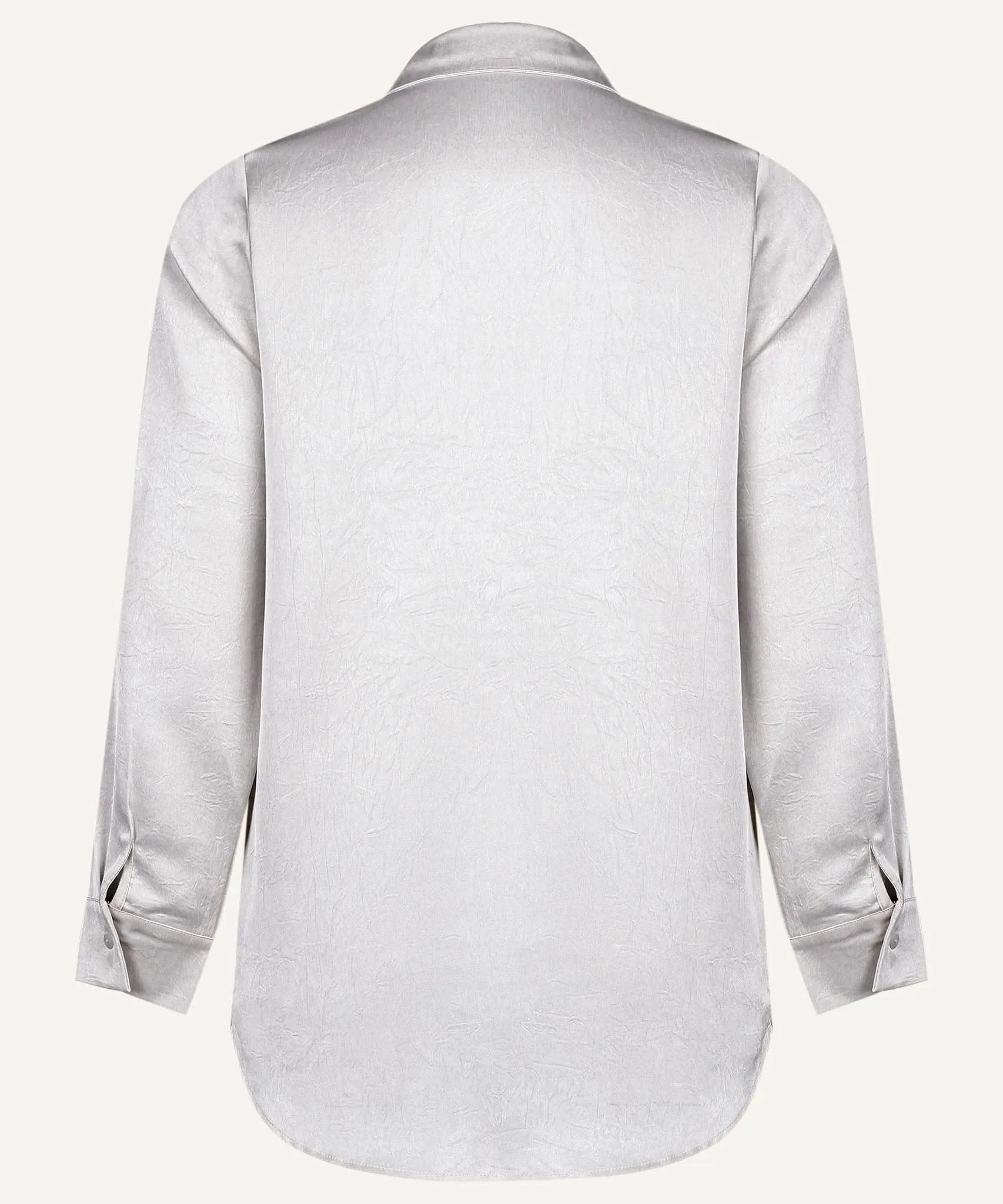 Lite-Oat Satin Long Sleeve Shirt Blouse