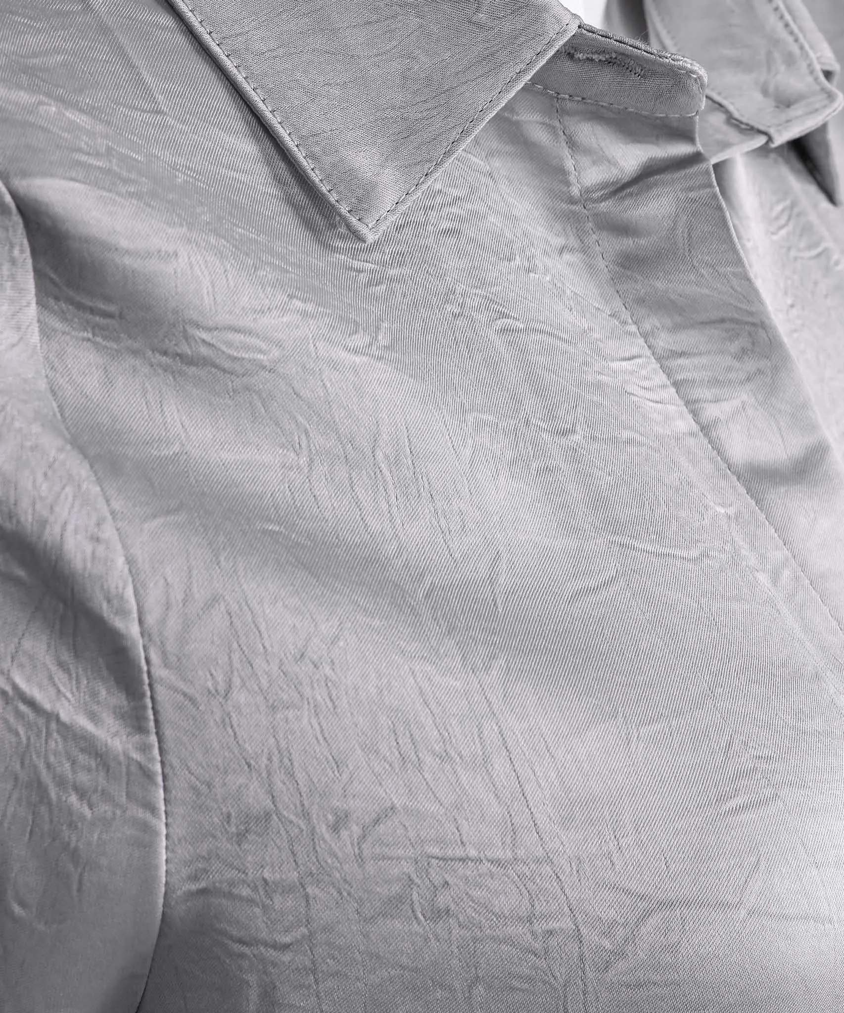 Lite-Oat Satin Long Sleeve Shirt Blouse