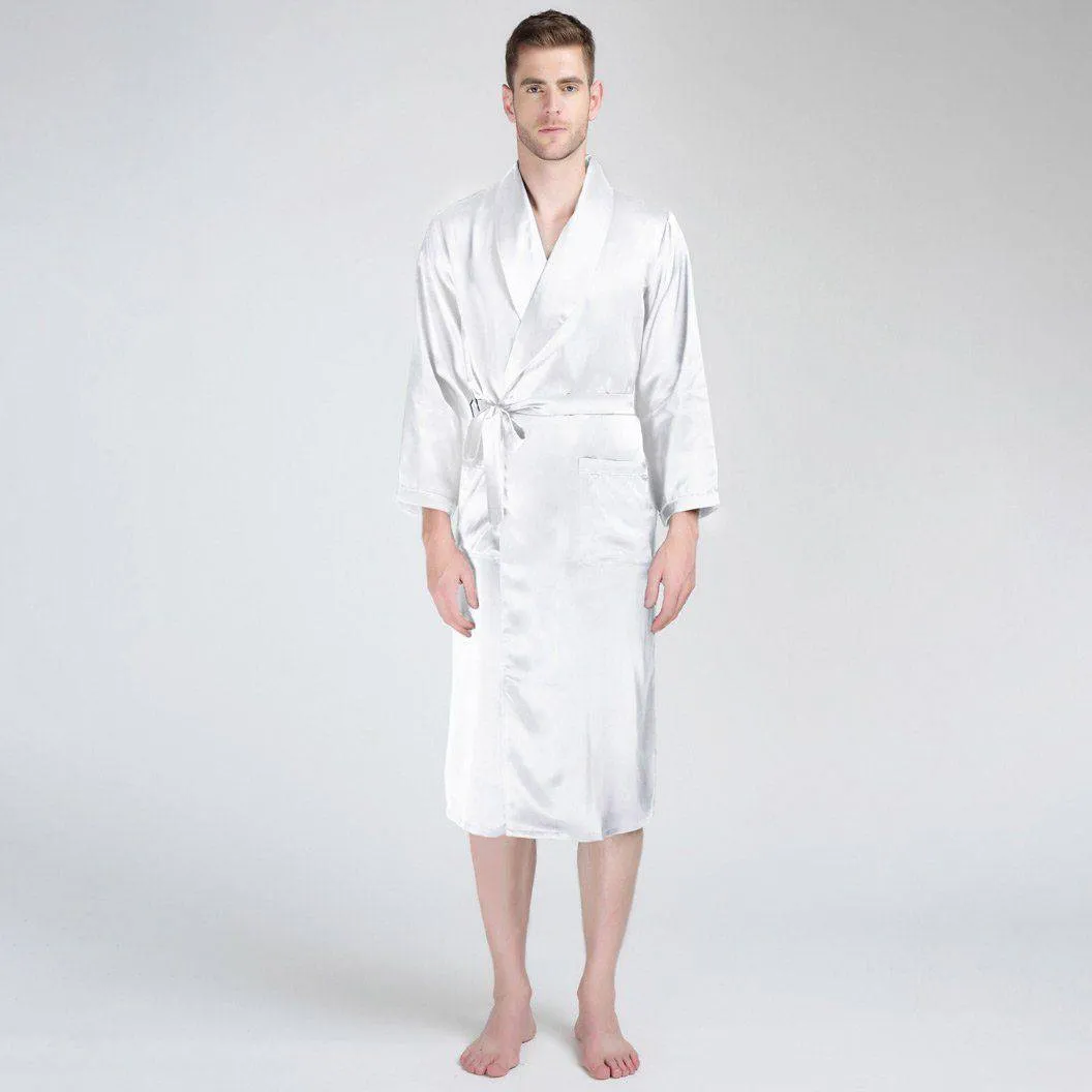 Long Silk Robe For Men Big And Tall Silk Dressing Gown