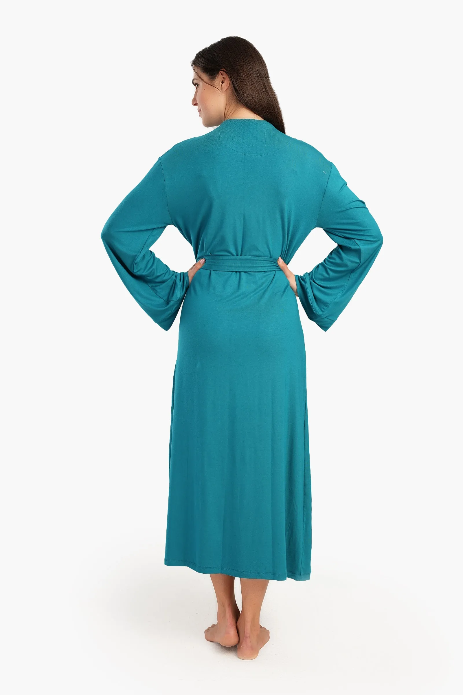 Long Sleeves Plain Robe