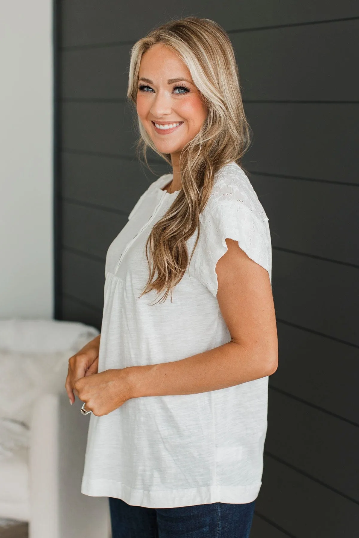 Look To The Future Boho Top- White