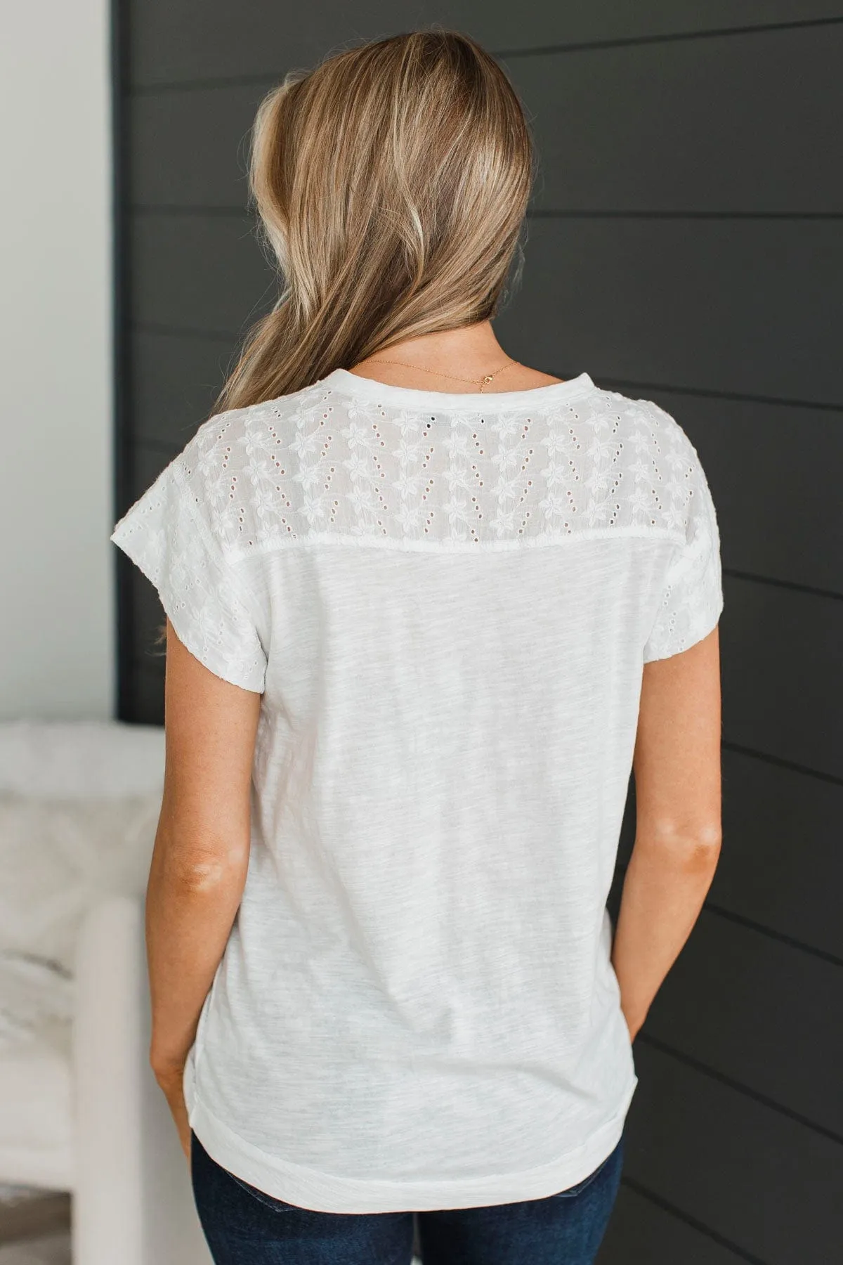 Look To The Future Boho Top- White