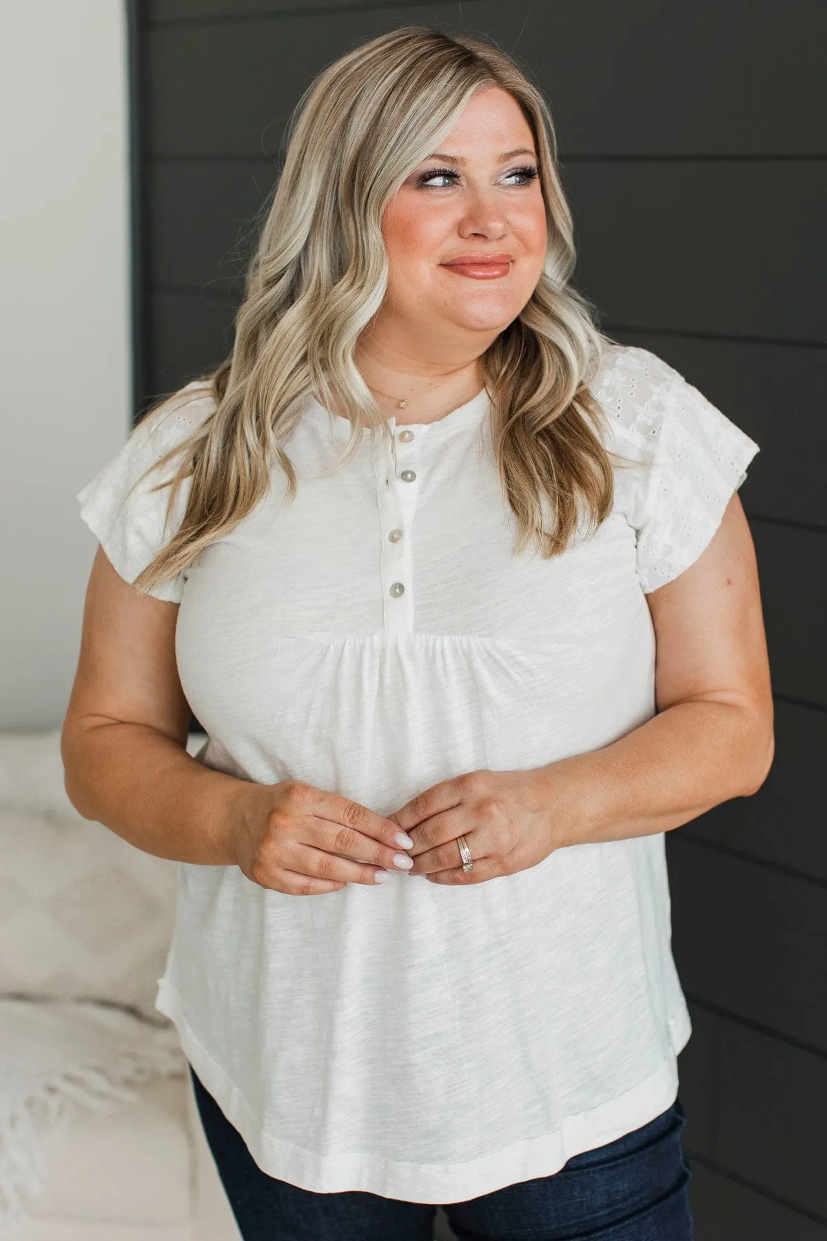 Look To The Future Boho Top- White
