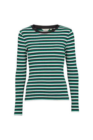 Ludmilla LS Tee - Green jacket / black / whisper white