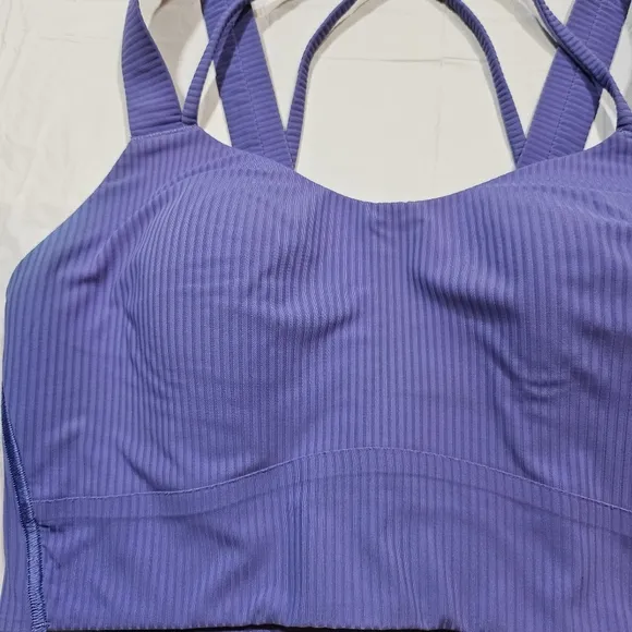 Lululemon Like a Cloud Ribbed Longline Bra D/DD (Charged Indigo) Size 4