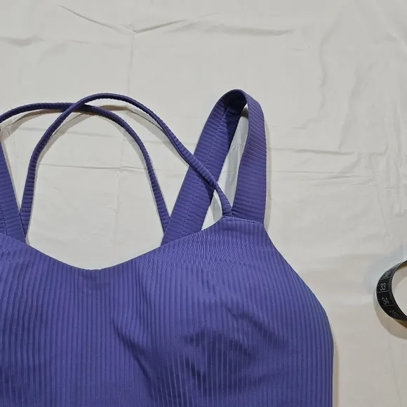 Lululemon Like a Cloud Ribbed Longline Bra D/DD (Charged Indigo) Size 4