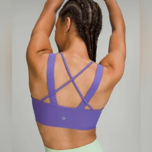 Lululemon Like a Cloud Ribbed Longline Bra D/DD (Charged Indigo) Size 4
