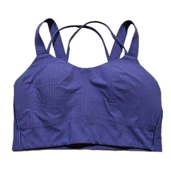 Lululemon Like a Cloud Ribbed Longline Bra D/DD (Charged Indigo) Size 4