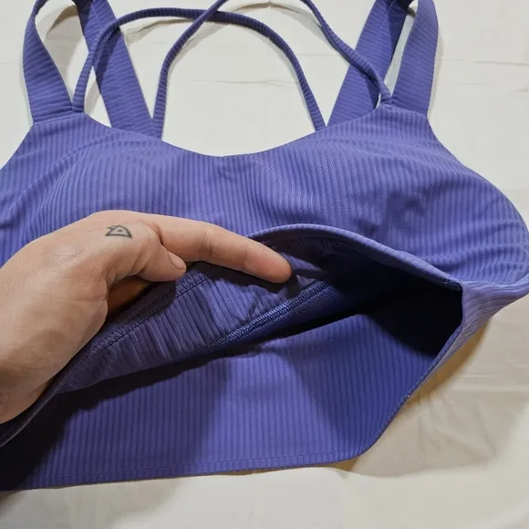 Lululemon Like a Cloud Ribbed Longline Bra D/DD (Charged Indigo) Size 4