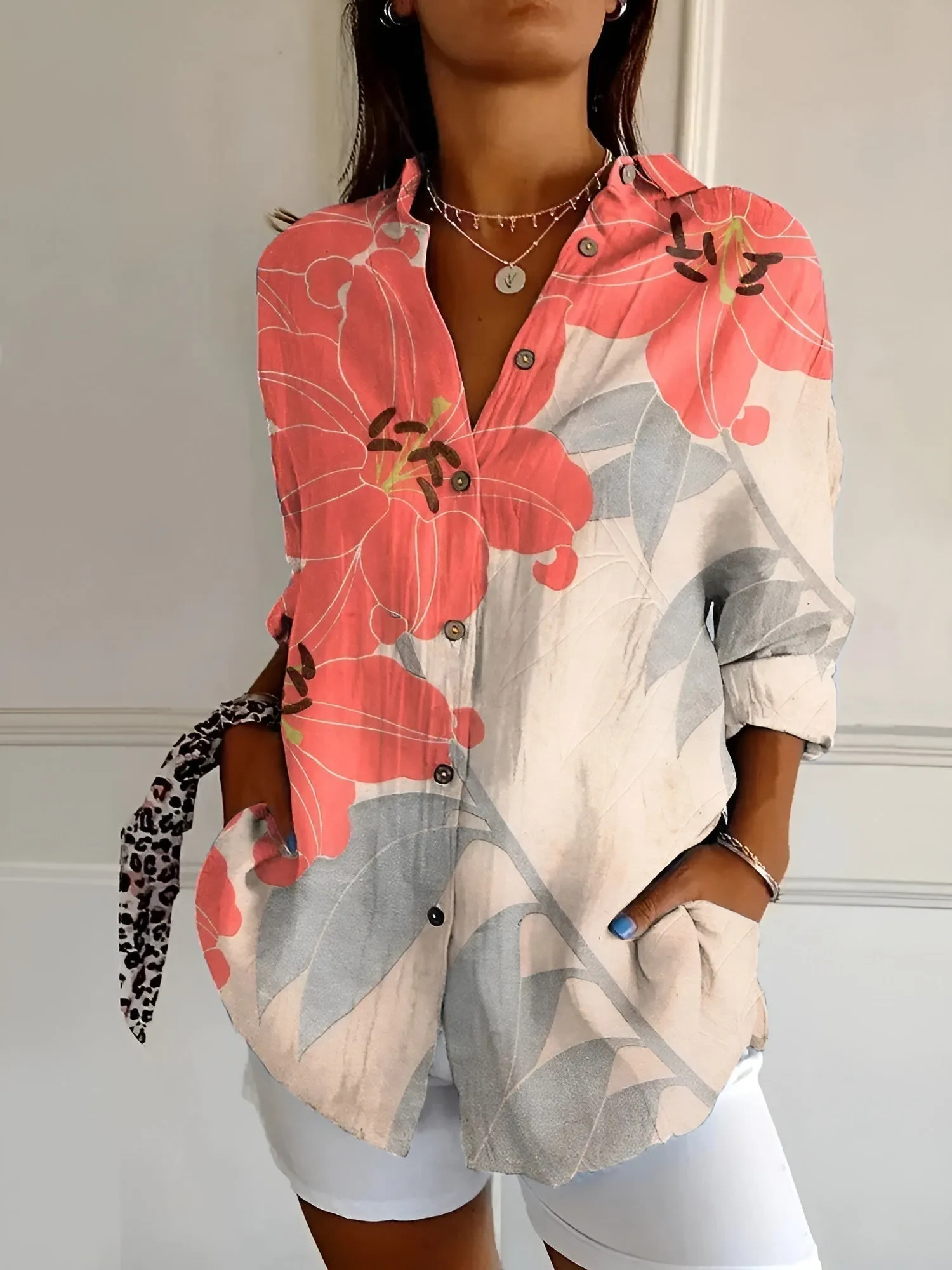 Lyssa | Floral Button-Up Blouse