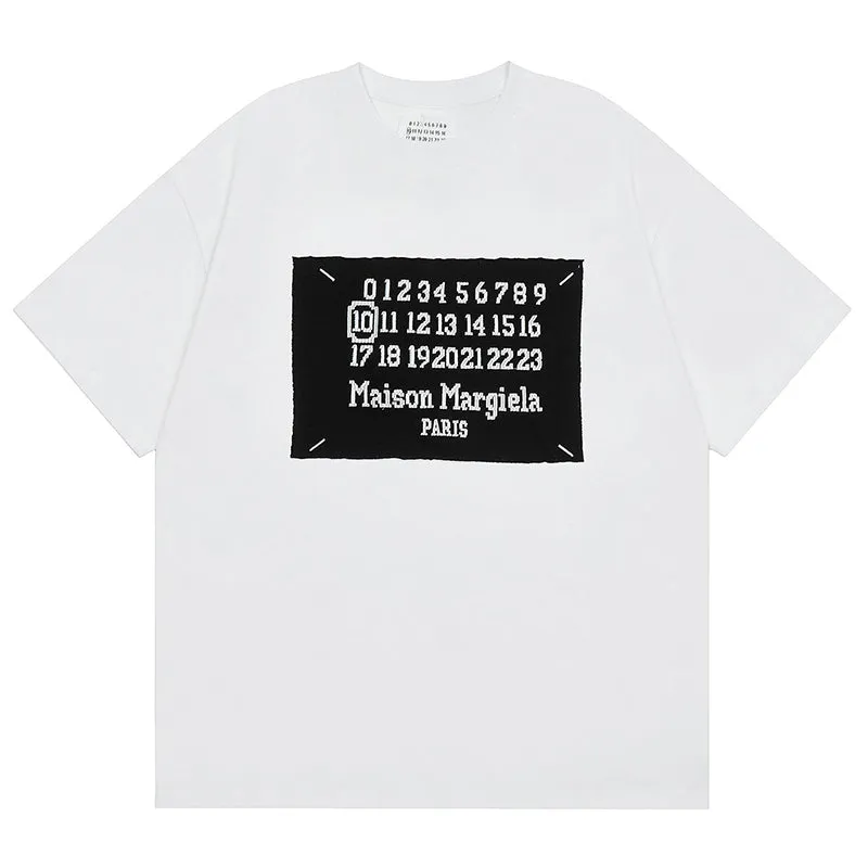 Maison Margiela Digital Letter Logo T-Shirts