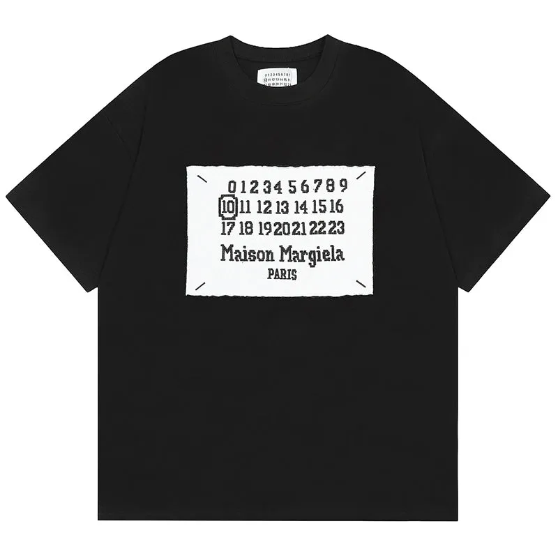 Maison Margiela Digital Letter Logo T-Shirts
