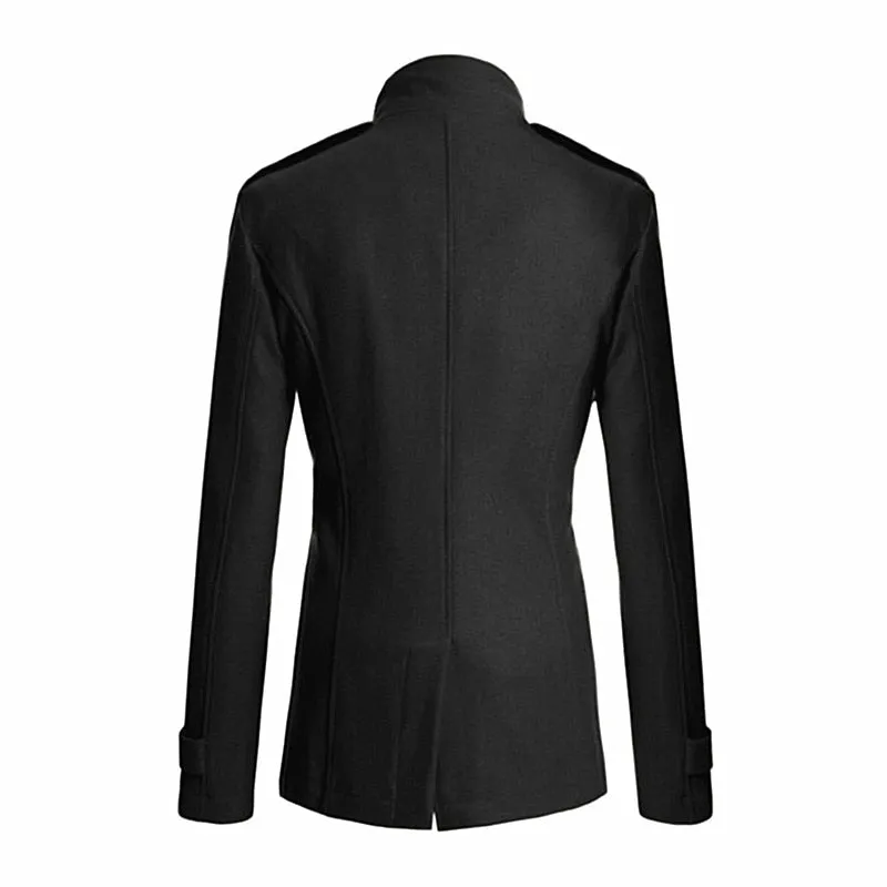 Manteau classe homme d'affaire col Mao