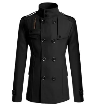 Manteau classe homme d'affaire col Mao