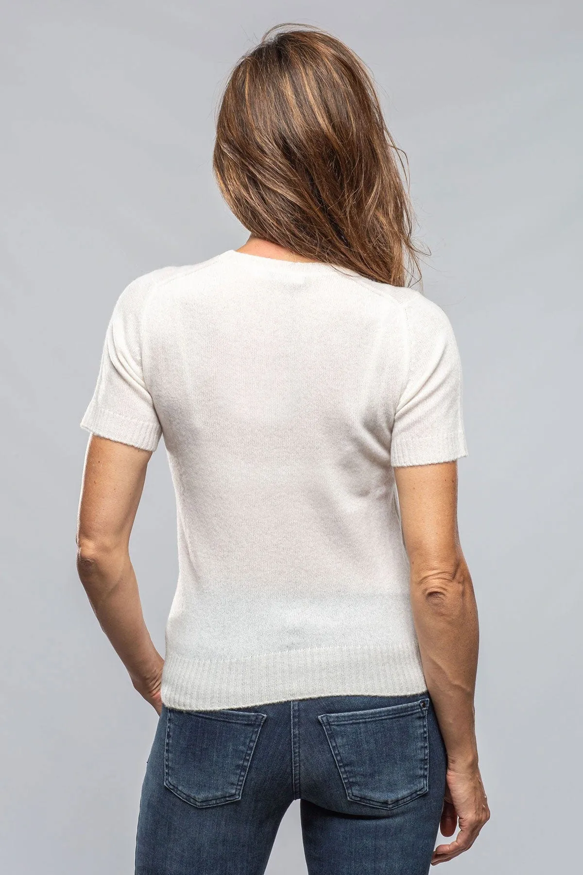 Maria S/S Cashmere Top In White