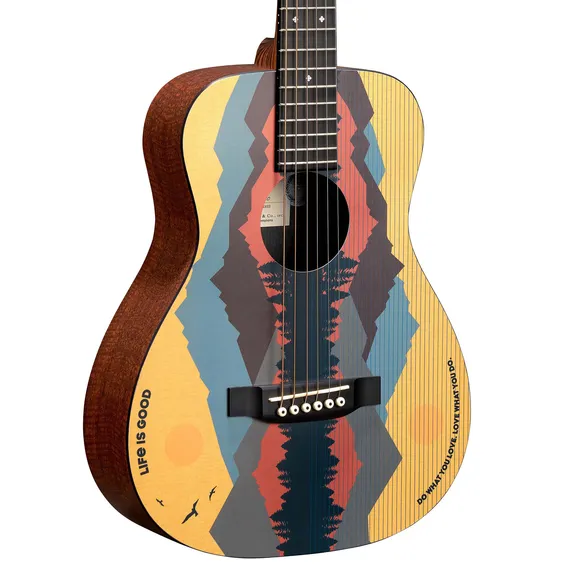 Martin Guitar x Life is Good Mountain Landscape LX1 Acoustic Guitar