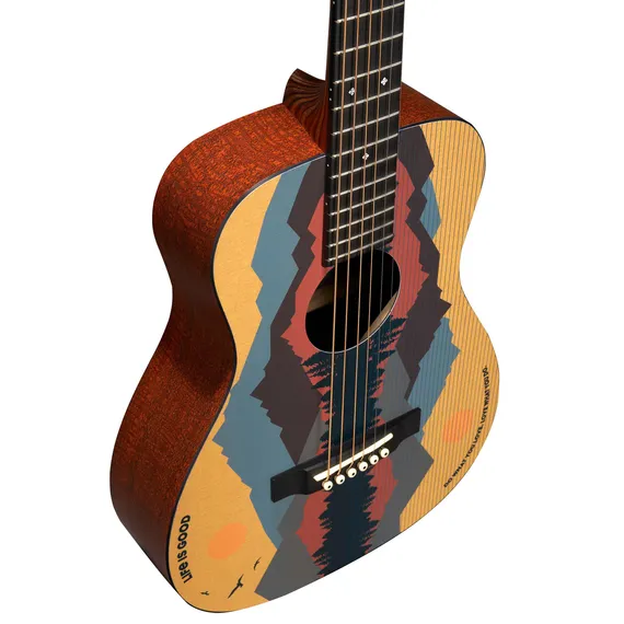 Martin Guitar x Life is Good Mountain Landscape LX1 Acoustic Guitar