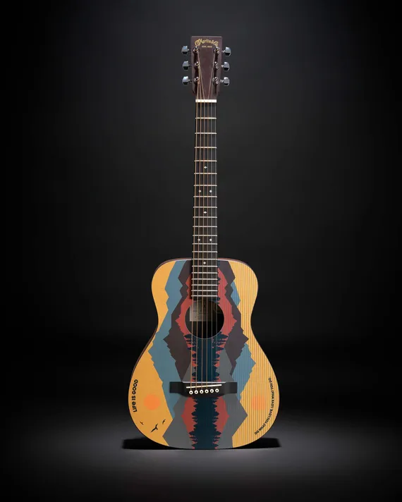 Martin Guitar x Life is Good Mountain Landscape LX1 Acoustic Guitar
