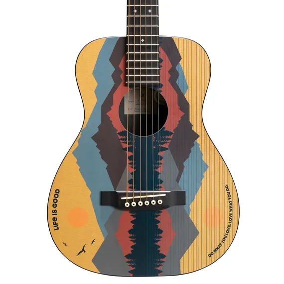 Martin Guitar x Life is Good Mountain Landscape LX1 Acoustic Guitar