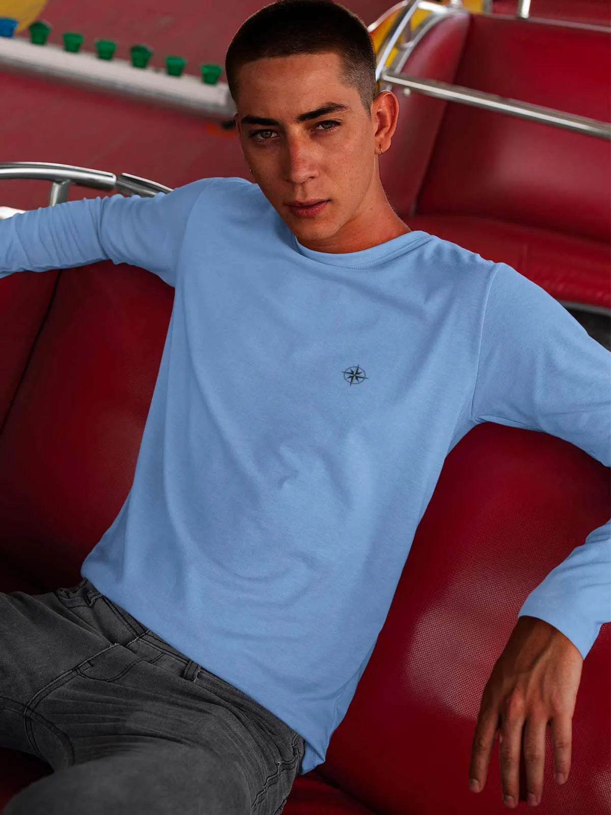 Maya Blue | ACTION series | Full Sleeve T shirt for Men