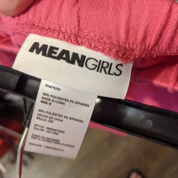 Mean Girls You Can't Sit With Us Pink PJ Pajama Terry Cloth Shorts