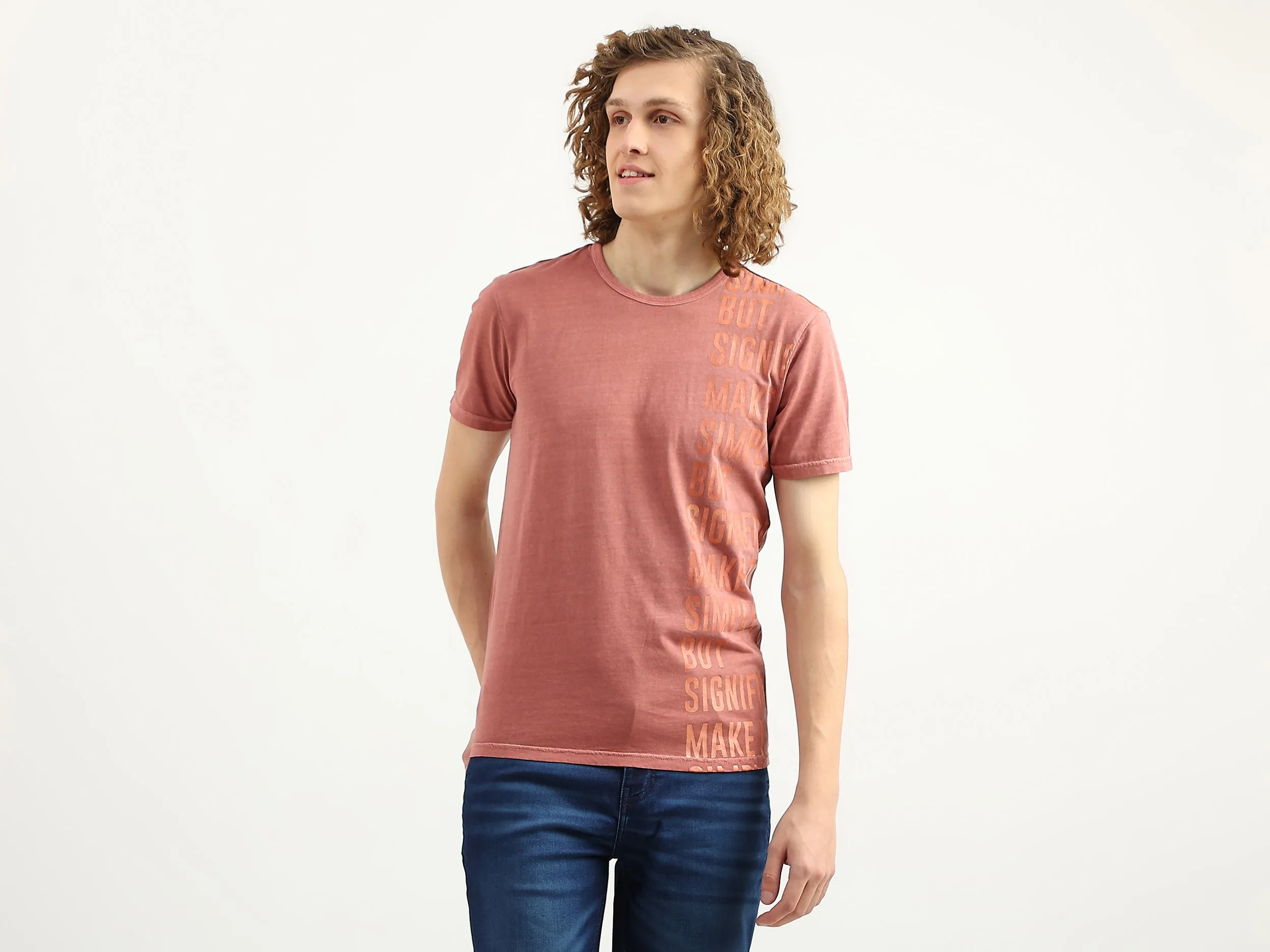 Men Printed Round Neck T-Shirt