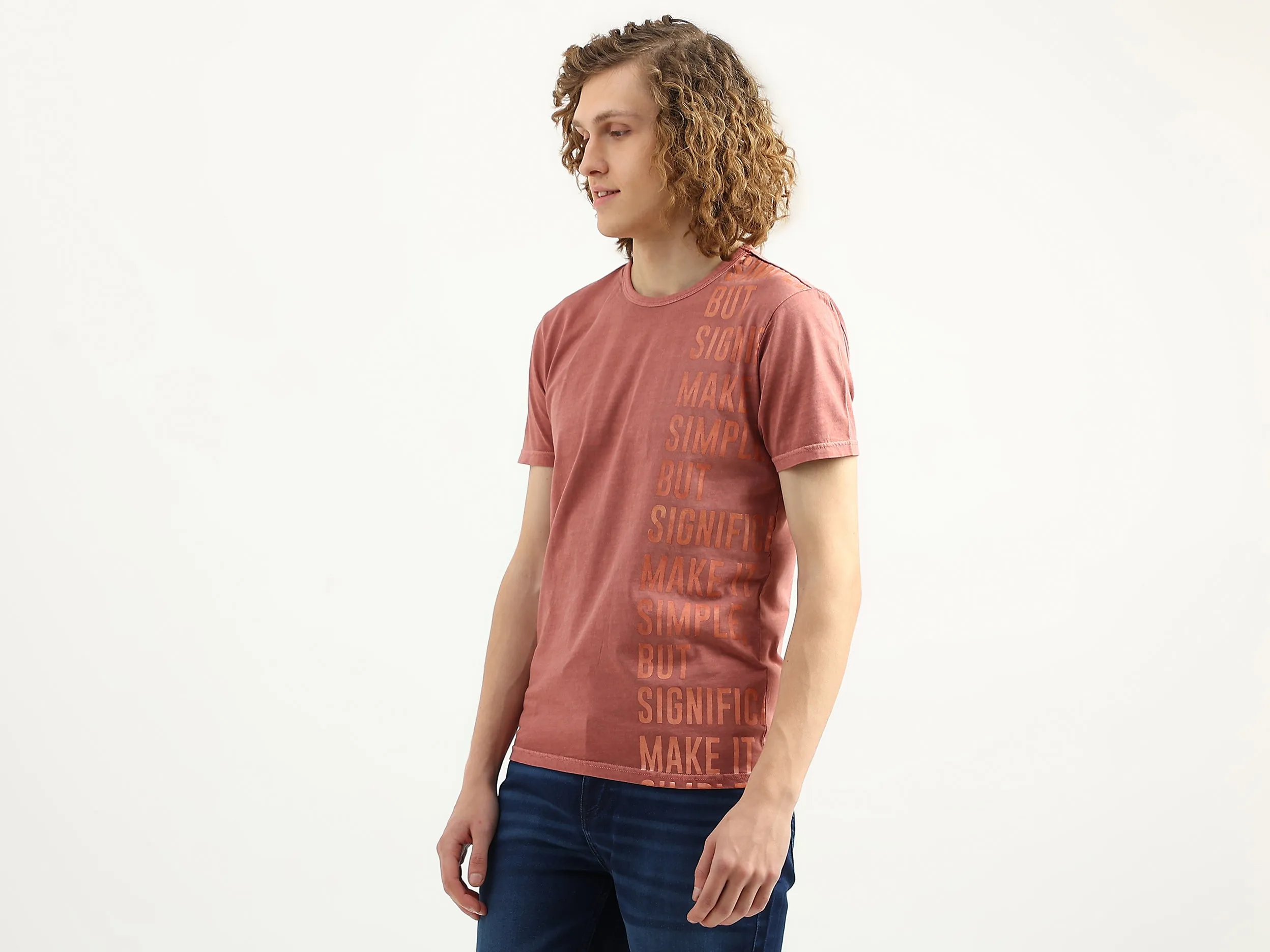 Men Printed Round Neck T-Shirt